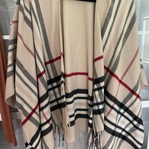 Shall with arm holes and Burberry pattern